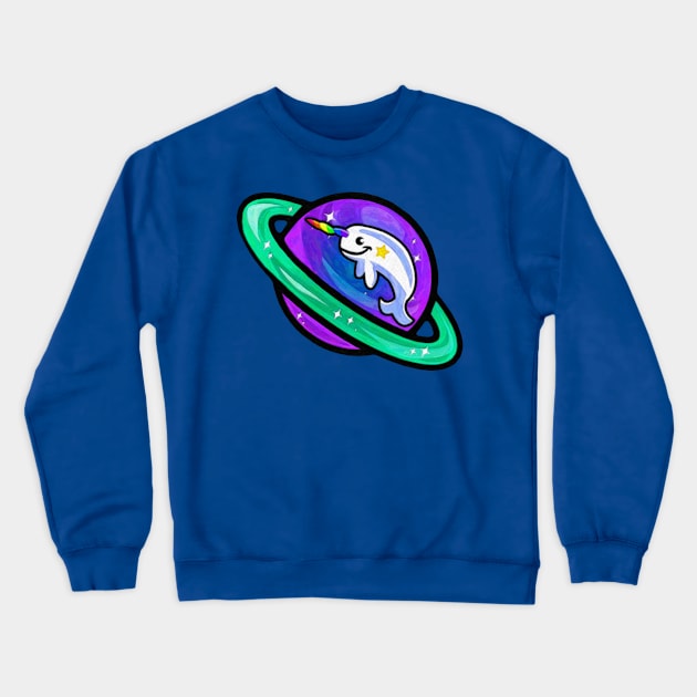 Planet Narwhale Crewneck Sweatshirt by cannibaljp